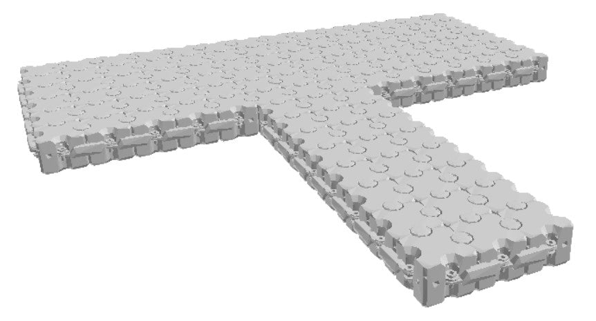Floating T-Dock Head Only (Access Walkway Sold  Separately)