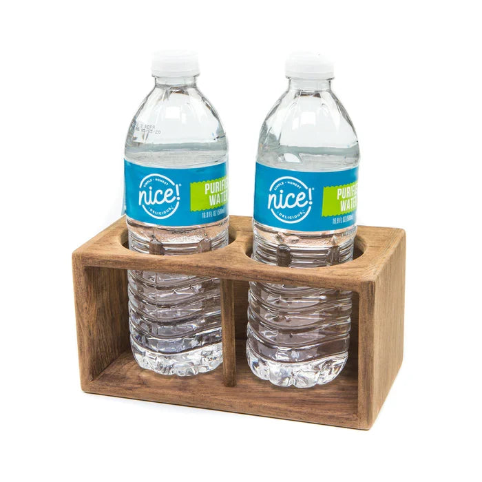 7-1/2" Premium Grade Teak Two-Drink Rack