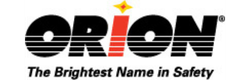 Orion safety equipment logo with tagline 'The Brightest Name in Safety'.