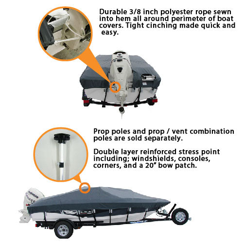 Duracraft 1750 Basic Bass Boat Cover ('05-'08)