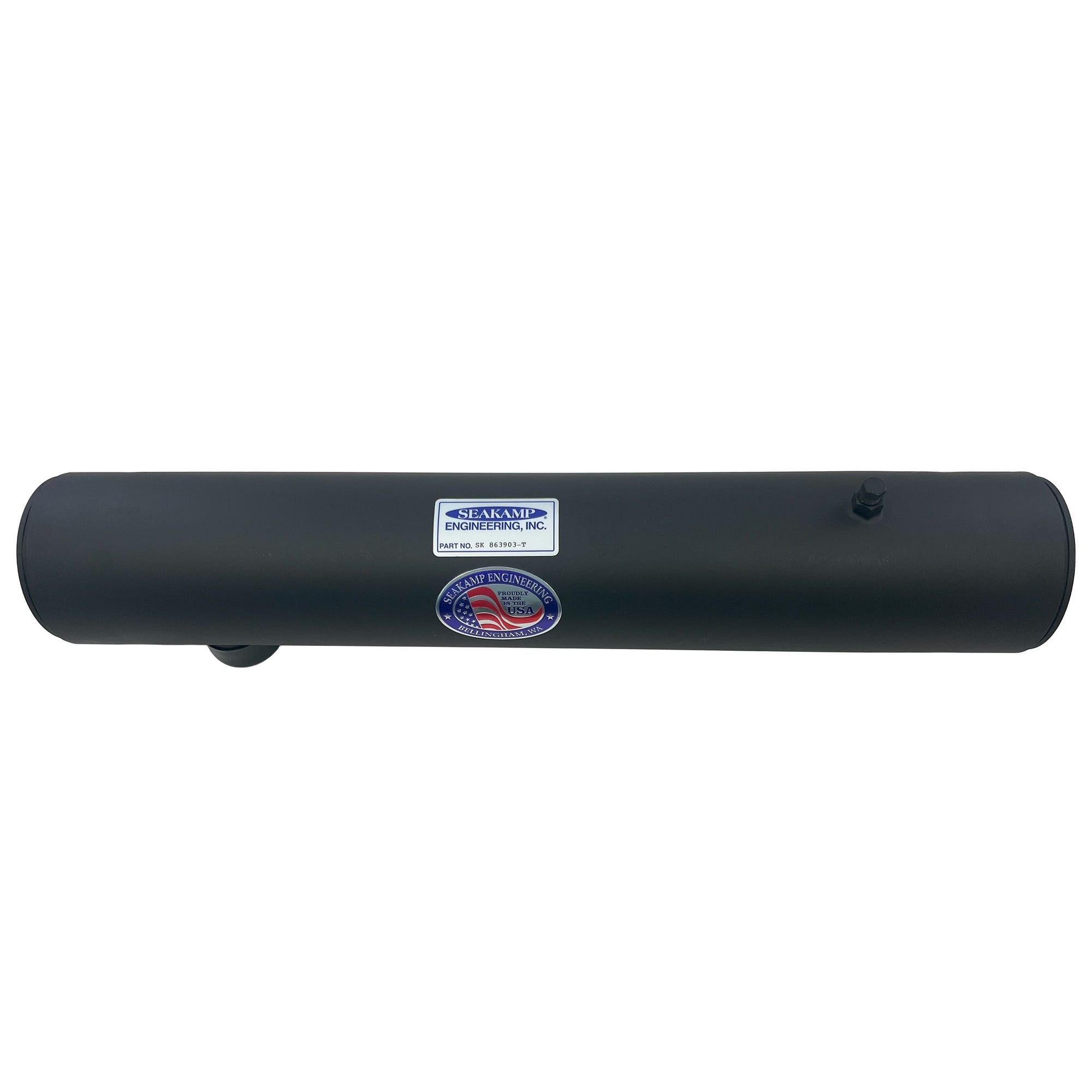 4-inch diameter replacement for the original 3.5 inch MerCruiser heat exchanger, compatible with 496 MAG and 8.1 liter engines. Mercruiser 496 Heat Exchanger, 863903A01