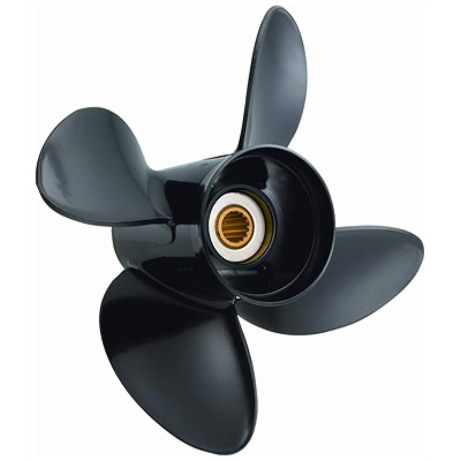 9.25" x 9" Pitch, 4-Blade, RH, 14 -Tooth Spline, Amita, Aluminum, Propeller,Merc. Nissan / Tohatsu