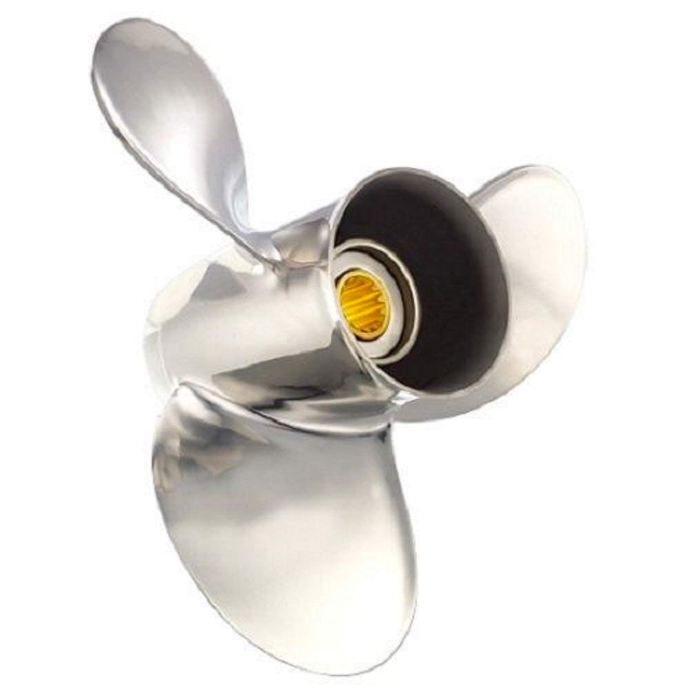 9.25" x 8" Pitch, 3-Blade, RH, 10 -Tooth Spline  Saturn, Stainless Steel, Propeller, Suzuki