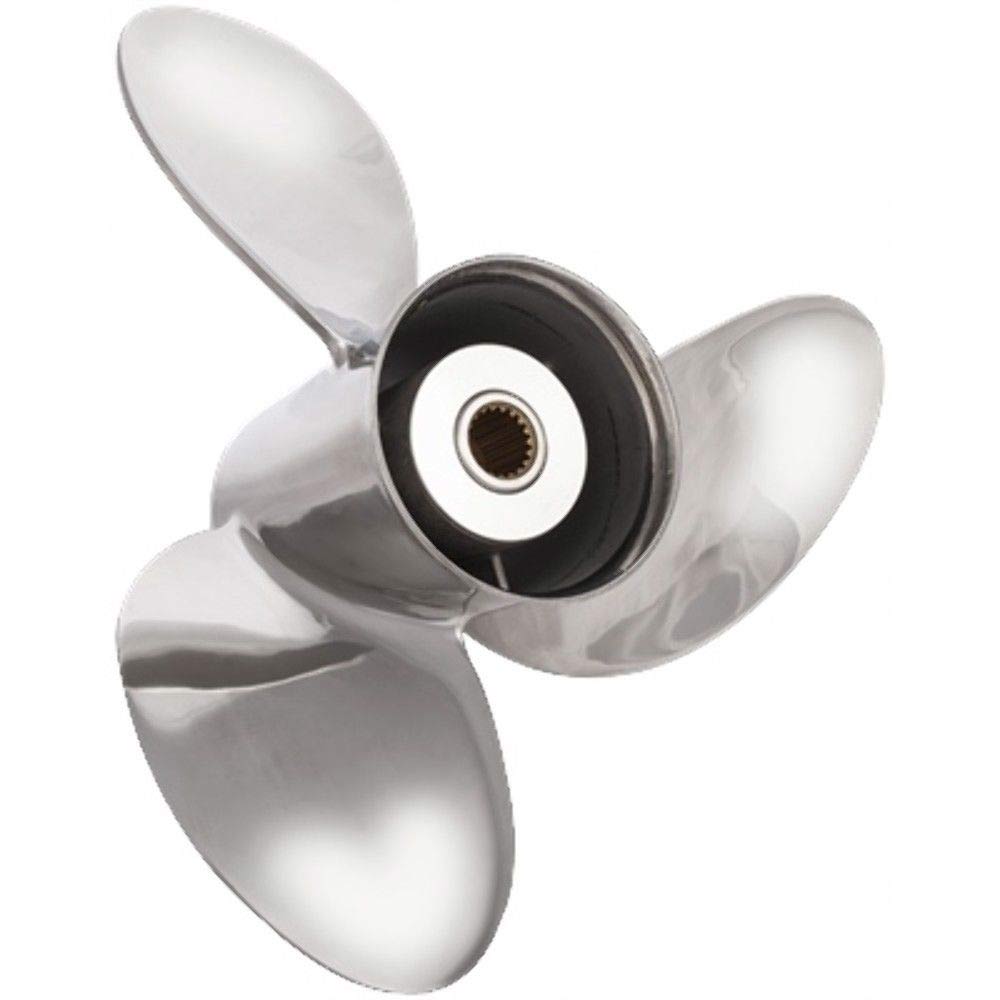18.25" x 19" Pitch, 3-Blade, RH, 19-Tooth Spline & Thru Hub Exaust, Titan, Stainless Steel, Propeller, Mercruiser Bravo II