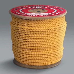 Cwc 3-Strand Polypropylene Rope - 1/2' x 100 ft., Yellow (Pack of 12 Rolls)