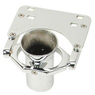 Whitecap Industries S-1937C Chrome Plated Brass Heavy Duty Fishing Gimbal Flat Plate