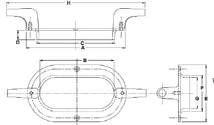 cleat hawse pipe