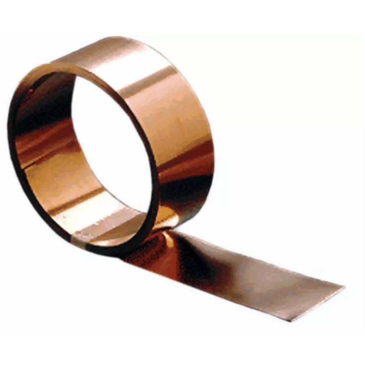 Copper Grounding Strap, 2" Wide x 0.01" (0.25mm) Thick, Sold by the