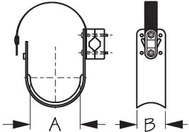 Sea Dog 327130-1 Rail Mount Ring Buoy Bracket