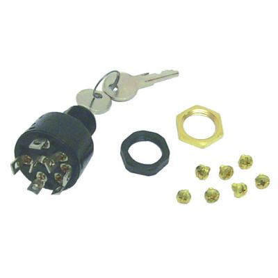 Sierra International MP41020 Brass 4-Position Conventional Off-Run-Start Switch with Terminal Type 4 Screw Tab Sierra International MP41020 Brass 4-Position Conventional Off-Run-Start Switch with Terminal Type 4 Screw Tab