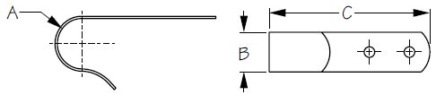 Sea-Dog Boat Hook Bracket Diagram