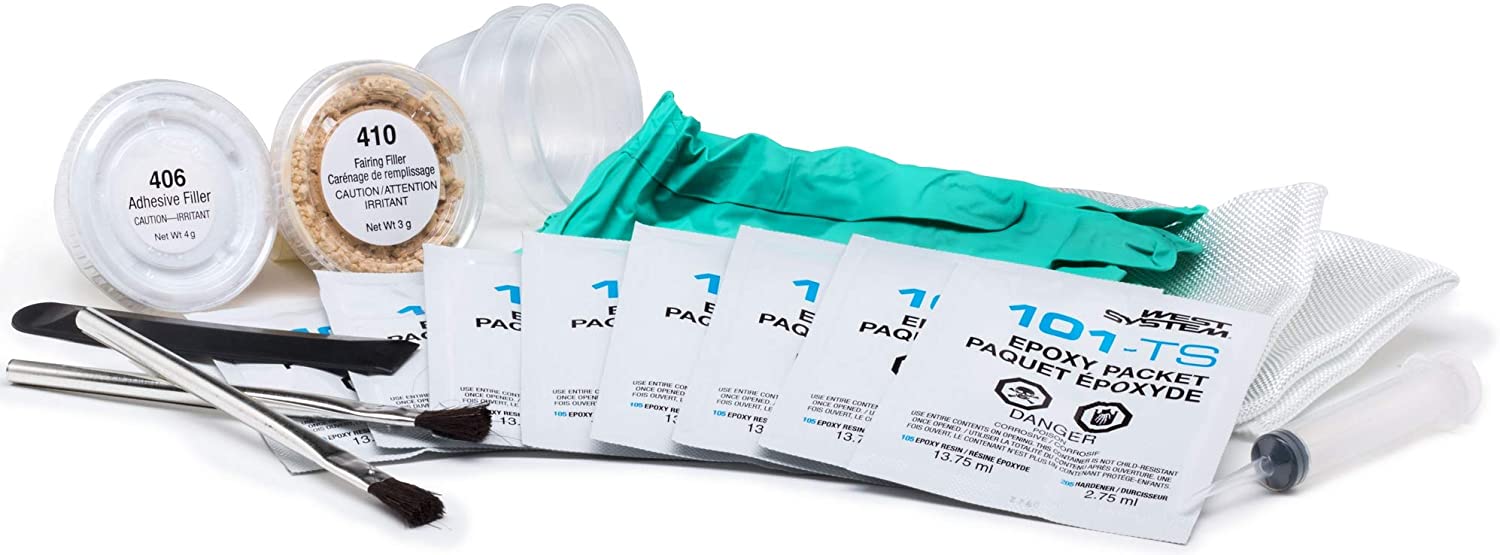 Kit di riparazione per barche in fibra di vetro - 406759 West System Fiberglass Boat Repair Kit 1