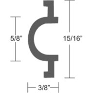 Taco Metals Boat Rub Rail Insert | 7 Foot 11 3/4 Inch Stainless