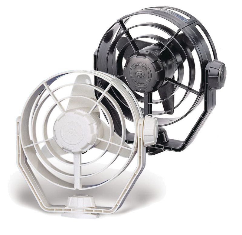 12 Volt, 2 Speed, 'Turbo' Fan, Black or White Hella Marine