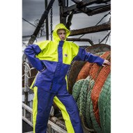 Stormline Crew 211 Heavy Duty Foul Weather PVC Jacket, Large (L) Neon/Blue