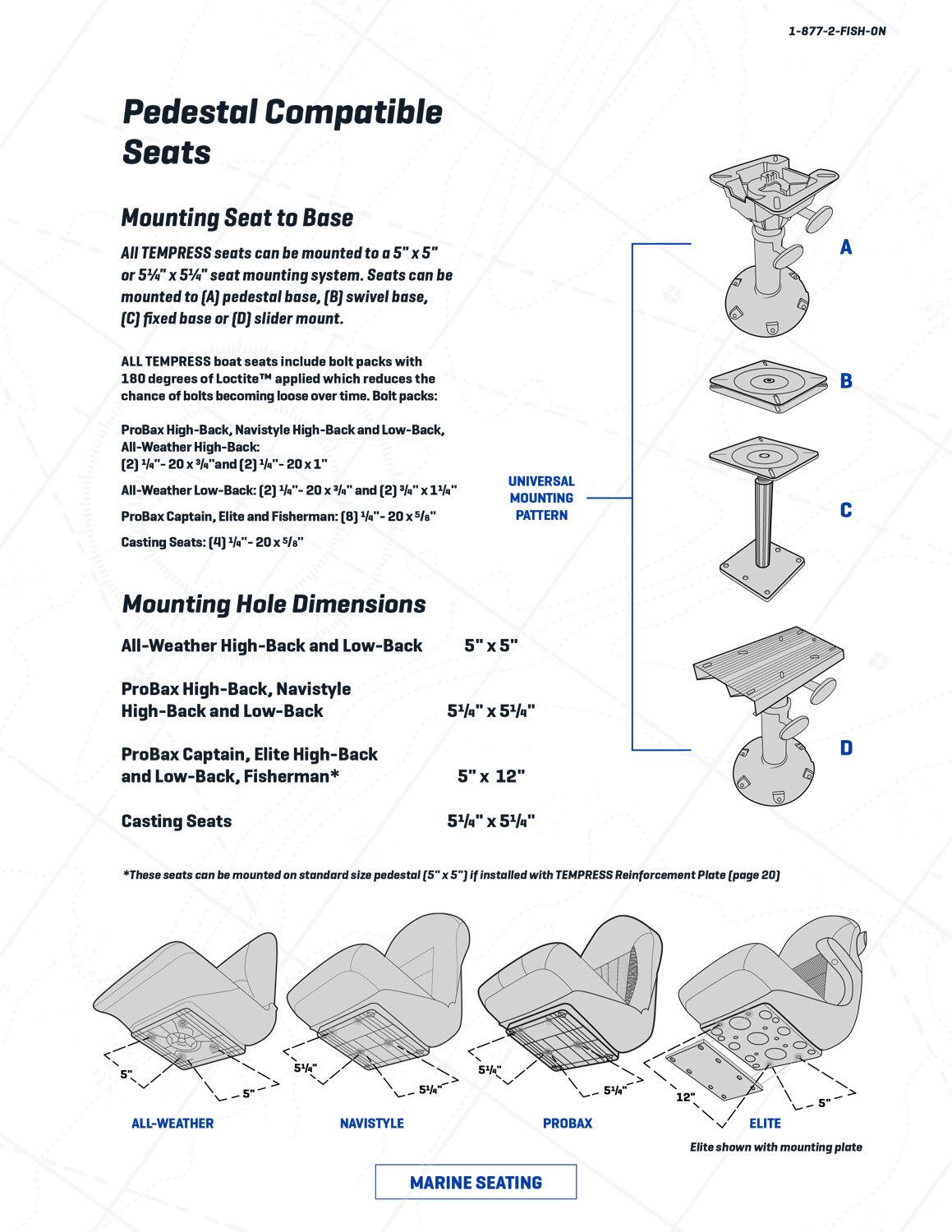 Tempress Seat Mounting info