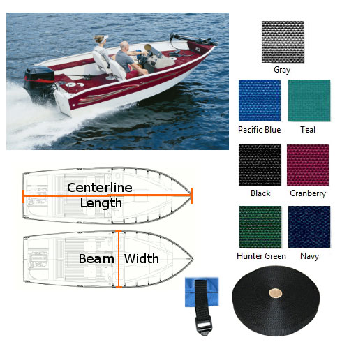 BLUE BOAT COVER FITS Lund 4.9 Tyee 1984 1985 1986 1987 1988